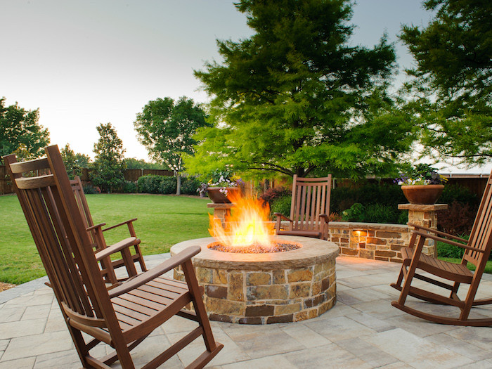 Outdoor Fireplaces Fire Pits Dallas, Gas And Wood Fire Pit Combo
